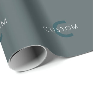 Stilfull anpassningsbar monogrammall presentpapper