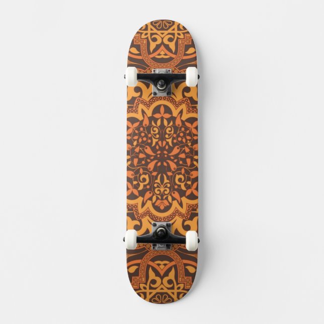 Stilfull arabiskaprydnad skateboard bräda 19,5 cm (Framsida)