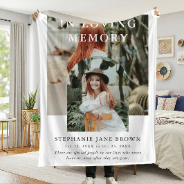 Stilfull arkfoto collage In Loving Memory Fleecefilt