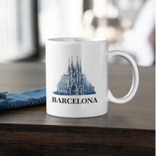 Stilfull Barcelona Spanien Katedral Vintage Kaffemugg