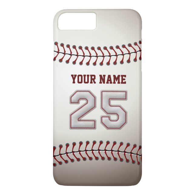 Stilfull baseball numrerar känd anpassningsbar 25 Case-Mate iPhone skal (Baksida)