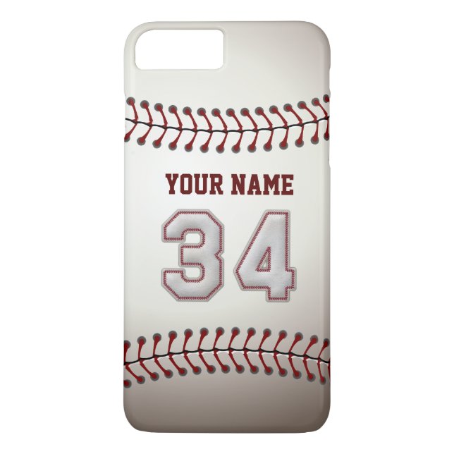 Stilfull baseball numrerar känd anpassningsbar 34 Case-Mate iPhone skal (Baksida)