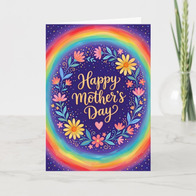 Stilfull Blommig Glad Mors Dag Inspirationskort Kort (Framsida)