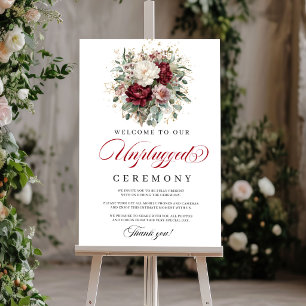 Stilfull Blush Burgundy Avstängd Ceremoni Affisch