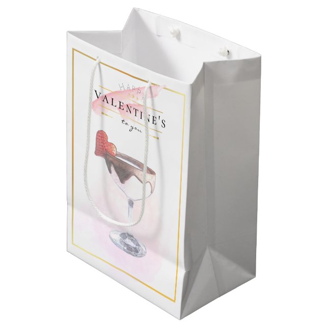 Stilfull blyertskonst St. Valentinsdag cocktail (Framsidan Vinklad)