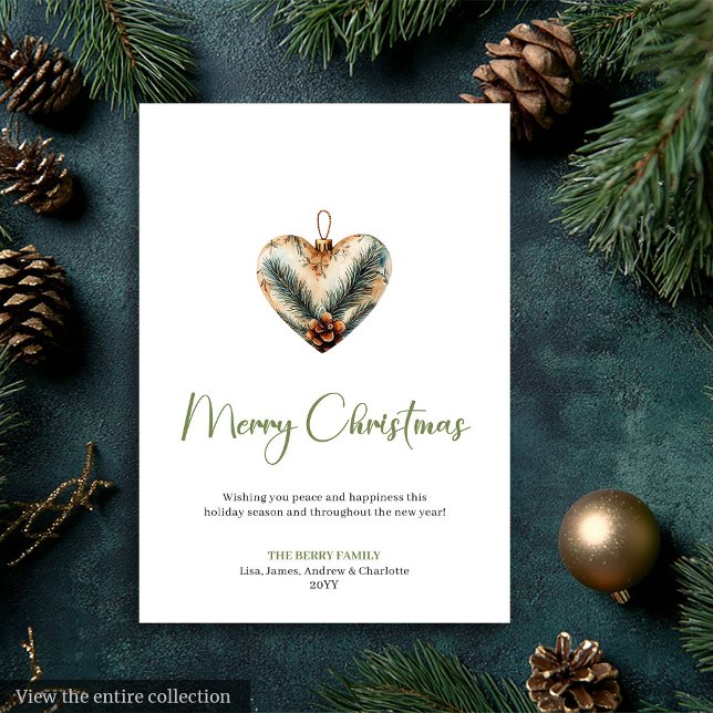 Stilfull bohemisk rustik botanisk höstkort julkort (Stylish Bohemian Rustic Botanical Holiday Card)