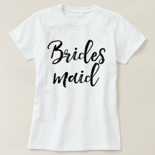 Stilfull bokstavsborste typografi Brudtärna T Shirt