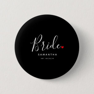 Stilfull brud bröllop t-shirt knapp