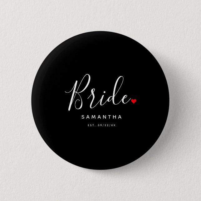Stilfull brud bröllop t-shirt knapp (Framsida)
