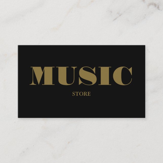 Stilfull Butik för Musikinstrument Visitkort (Framsida)