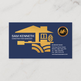 Stilfull byggmästare för blåttguldhem visitkort