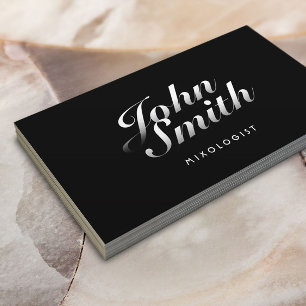 Stilfull Calligraphic Mixologistvisitkort Visitkort
