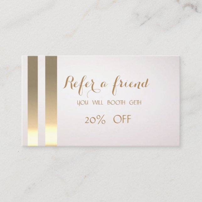 Stilfull Chic, Stilfull, Guld Ränder  Rekommendati Rabattkort (Framsida)