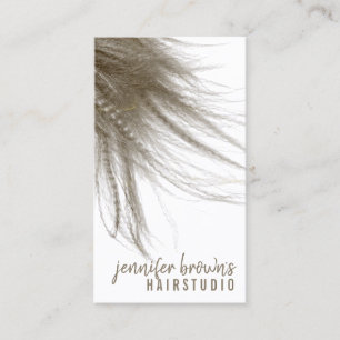Stilfull Coiffure Salong Flickaktigt Vågigt Långt Visitkort