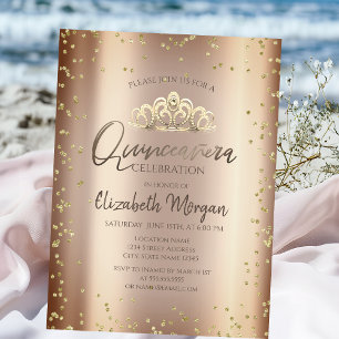 Stilfull cool tiara, diamanter Quinceañera i koppa Inbjudningar