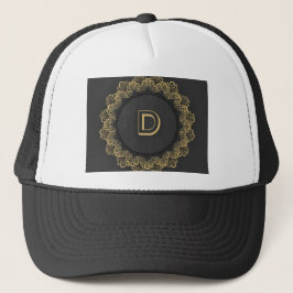 Stilfull D Initial Bokstav Monogram Utskriven Bild Keps