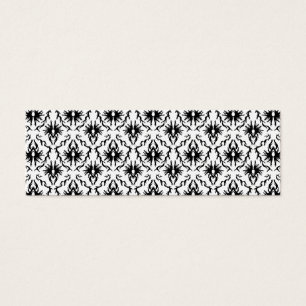 Stilfull damastast design, svart och White. Litet Visitkort