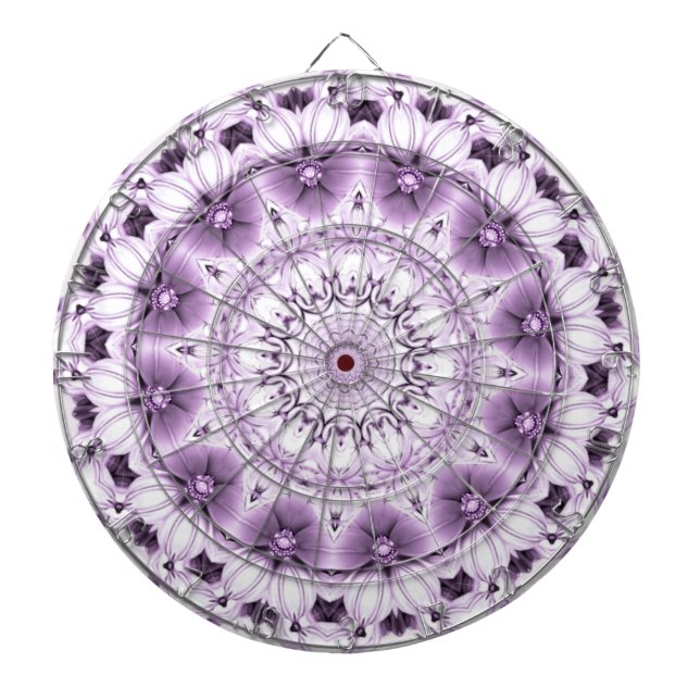 Stilfull Darttavla Med Lila Blommor (Framsidan)