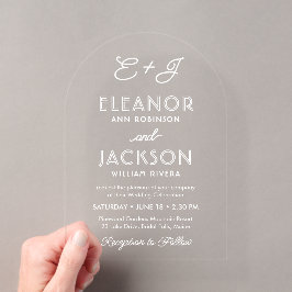 Stilfull Deco-typografi & Monogram Bröllopsbåge