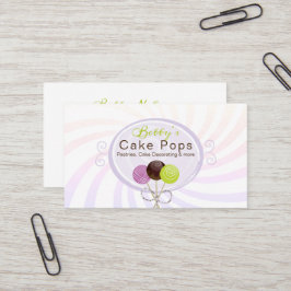 Stilfull design för tårtapopbageri visitkort