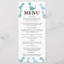 Stilfull dinosaurie-babyshower vit meny