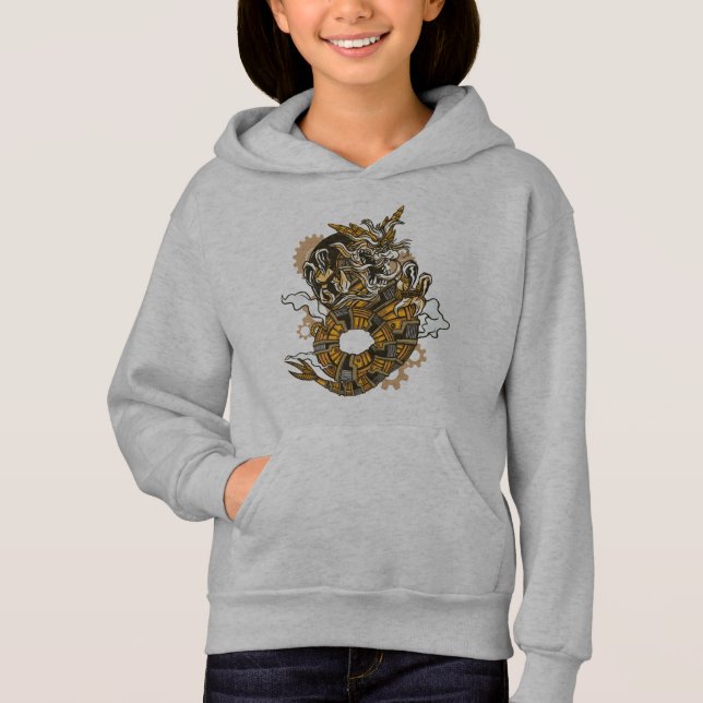 Stilfull drak, Drak Steampunk-design T Shirt (Framsida)