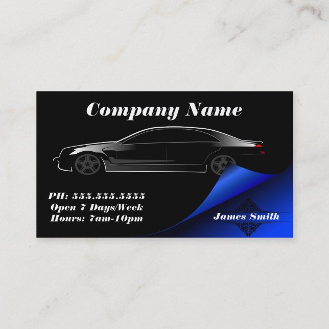 Stilfull Elegant Djärv Automobil EU Visitkort (Framsida)