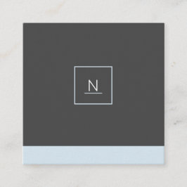 Stilfull elegant pastellfärgad chic kvadrerar fyrkantigt visitkort