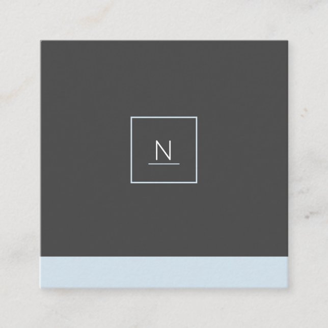 Stilfull elegant pastellfärgad chic kvadrerar fyrkantigt visitkort (Framsida)