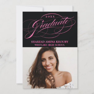 STILFULL ELEGANT SKRIFT 2 EXAMENSFIRANDE FESTINBJU INBJUDNINGAR