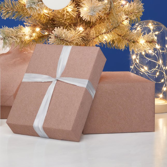 Stilfull Enkel Metallisk Rosa Guld-inspirerad Presentpapper (Helgdagar)