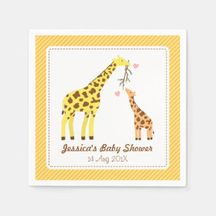 Stilfull Färgrik Giraffkalv Baby Shower-fest Pappersservett