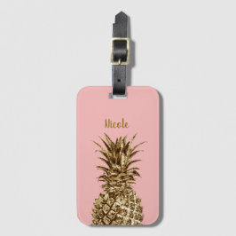 Stilfull flickaktigt guld- & pastellfärgad söt bagagebricka