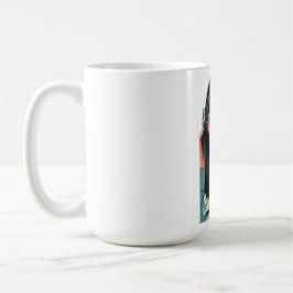 Stilfull flickillustration | Trendig mode Kaffemugg