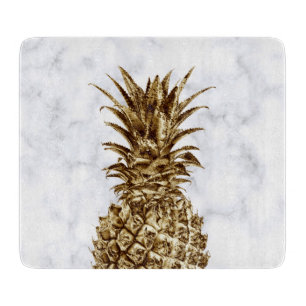 Stilfull för söt guld- & vitmarmorananas