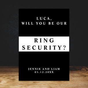 Stilfull Förlovningskort för Ring Säkerhet  Kort