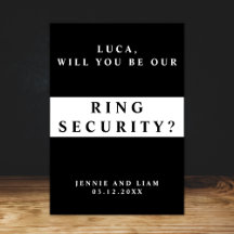 Stilfull Förlovningskort för Ring Säkerhet 