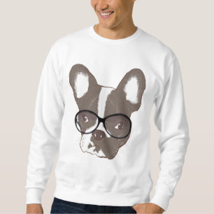 Stilfull fransk bulldogg sweatshirt