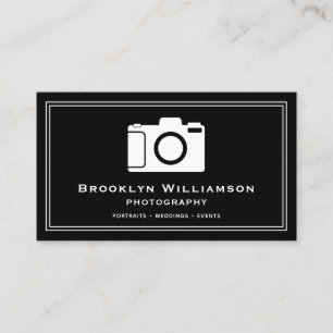 Stilfull frilansfotograf Fotografi Kamera Visitkort