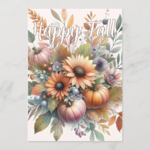 Stilfull Glad höst pumpa blombukett kort