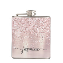 Stilfull glittrande roséguld monogram namnteckning