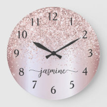 Stilfull glittrande roséguld monogram namnteckning