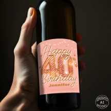 Stilfull Gnistrande Mjuk Rosa & Guld 40-årsfirande