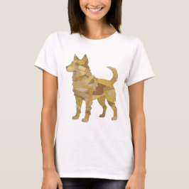 Stilfull grå GOLDEN DOG slogan-design T Shirt