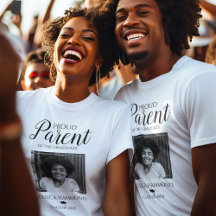 Stilfull Graduerings-T-Shirt för Stolta Föräldrar