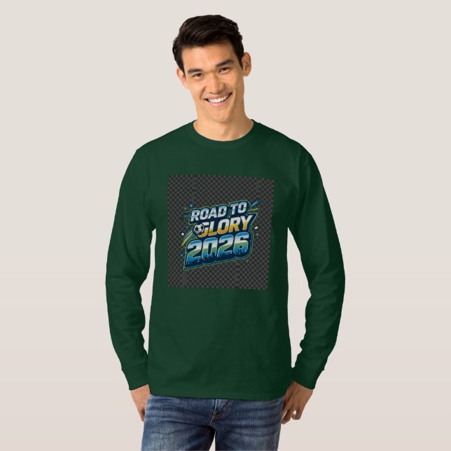 Stilfull grafisk långärmad t-shirt (Hel framsida)