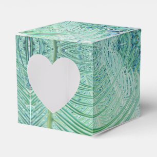 Stilfull grön växt palmblad presentbox presentaskar