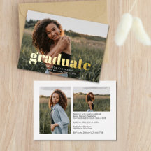 Stilfull Guld Fet Typografi 3 Foto Examen