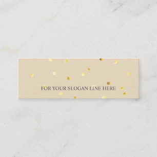 Stilfull guld- PolkaPattern beige mini- visitkort