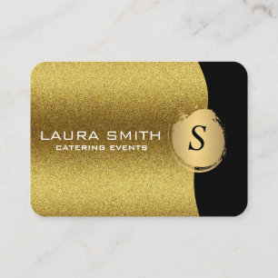 Stilfull / Guldglitter / Monogram Visitkort